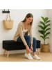 relaxdays Sitzbank in Schwarz  - (B)110 x (H)40 x (T)40 cm