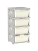 HOMCOM Schubladenschrank in Cremeweiß 37L x 37B x 56,5H cm