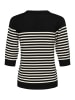 CULTURE Strickpullover CUannemarie Classic fit in Black/Whitecap Stripe
