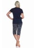 NORMANN Capri Schlafanzug kurzarm Pyjama maritimimen Look - 73990 in navy