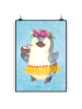 Mr. & Mrs. Panda Bild Pinguin Kokosnuss ohne Spruch in Eisblau