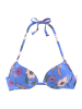 s.Oliver Push-Up-Bikini-Top in blau-bedruckt