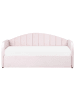 Beliani Tagesbett EYBURIE in Rosa - (W) 99 x (H) 102 x (L) 217 cm