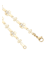 faina Women Link Bracelet With Rhinestones in Gold