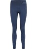 Hummel Hummel Leggings Hmlte Training Damen Dehnbarem Feuchtigkeitsabsorbierenden Nahtlosen in MARINA/INSIGNIA BLUE MELANGE