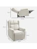 HOMCOM Fernsehsessel mit Liegefunktion-94L x 80B x 101H cm-Beige