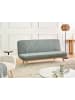 Beliani Schlafsofa KALFAFEL in Grün/Braun - (W) 191 x (H) 84 x (L) 73 cm