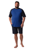 Men Plus Langer Schlafanzug in navy blau