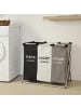 Bathroom Solutions Wäschekorb mit 3 Fächern, 35 L Fassungsvermögen in Mehrfarben, 40 x 58 x 58 cm