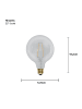 STAR Trading LED-Leuchtmittel ,Soft Glow', E27, 2,3W, 230lm, rund, warmweiß