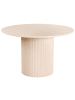 Beliani Esszimmertisch NEWELL in Beige - (W) 120 x (H) 75 x (L) 120 cm