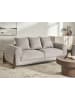 Beliani 3-Sitzer Sofa VINLIDEN in Beige/Braun - (W) 217 x (H) 62 x (L) 87 cm