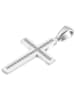 Adeliás Damen Anhänger – Kreuz Kreuzanhänger aus 925 Silber mit Zirkonia in silber