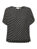 Kaffe Ärmellose Bluse KAmarita Loose fit in Black/Chalk Graphic Print