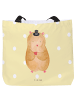 Mr. & Mrs. Panda Tote Bag Hamster Hut ohne Spruch in Gelb Pastell