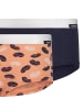 Skiny Slip 2er Pack in Schwarz/Orange