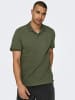 Only&Sons Poloshirt aus Baumwolle Klassisches Kurzarm Polohemd in Olive