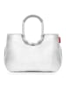 Shopper Tasche 46 cm silver crackle