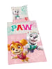 Herding 2 tlg. Renforcé Bettwäsche 135x200cm Paw Patrol in Rosa