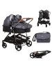 Chipolino Geschwisterkinderwagen Duo Smart in grau