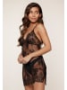 Linga Dore aus Spitze Chemise in Schwarz