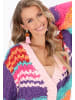 IZIA Cardigan in pink multicolor