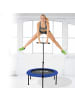 MAXXMEE Fitness Trampolin - Mit höhenverstellbarer Haltestange - blau/schwarz