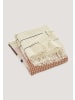 Hessnatur Hessnatur Streifenplaid TAMILO aus Bio-Lambswool mit Bio-Baumwolle in cremerosa