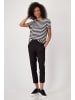 monari T-Shirt in Schwarz Ringel