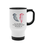 Mr. & Mrs. Panda Travel Mug Axolotl Freundin mit Spruch in Weiß