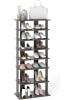 COSTWAY 8 stufig Schuhständer in Grau