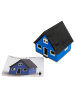 LEGO Rohbau Haus m. schwarzem Dach + 1 Figur - ab 3 Jahren in blue