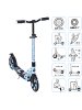 SIX DEGREES Aluminium Scooter 205 mm in pastellblau