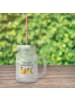 Mr. & Mrs. Panda Trinkglas Mason Jar Raupe Schmetterling mit Spruch in Transparent