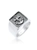 KUZZOI Ring 925 Sterling Silber Anker, Siegelring in Silber