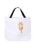 Mr. & Mrs. Panda Tote Bag Katze Umarmen ohne Spruch in Weiß
