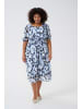 KAFFE curve Kleid KCelona Regular fit in Blue Flower Print