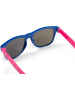 styleBREAKER Nerd Sonnenbrille in Blau-Pink / Blau verspiegelt