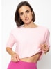 SASSYCLASSY Kurzarm Crop Pullover in Rosa