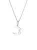 Elli Halskette 925 Sterling Silber Astro, Halbmond in Silber