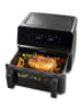 Kochwerk Heißluft-Fritteuse Vario-Doppelkammer 9l 2700W schwarz Schwarz