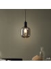 home24 home24 1-flammige Pendelleuchte aus Rauchglas und Eisen im modernen Stil in Schwarz