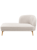 Beliani Chaiselongue TANLAY in Beige/Braun - (W) 74 x (H) 78 x (L) 153 cm rechtsseitig