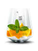 Mr. & Mrs. Panda Blümchentail Glas Alpaka Stolz mit Spruch in Transparent