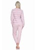 NORMANN Pflegeoverall langarm Reissverschluss Streifen - 73720 in rosa