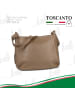 Toscanto Leder Umhängetasche Toscanto Tasche taupe, beige ca. 35cm