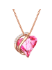 Rafaela Donata Halskette Herz aus Sterling Silber mit Kristallen von Swarovski® in rosa