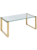 Beliani Couchtisch TILON in Gold/Transparent - (W) 100 x (H) 40 x (L) 50 cm