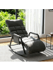 Home Nature Wohnkonzept Relaxliege Liegestuh in Grau 150x62x104 cm