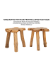 Mauro Ferretti Tisch aus recyceltem Holz, 50x47x50 cm.